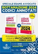 Rottamazione: Codice penale annotato con la giurisprudenza 2023-2024. Esame Avvocato 2023-2024-Codice penale annotato con la giurisprudenza 2023-2024. Esame Avvocato 2024-2025