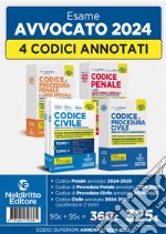 Kit 4 Codici annotati con la giurisprudenza per l'esame di avvocato 2024-2025. Nuova ediz. libro