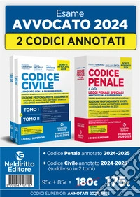 Kit Codice civile annotato + Codice penale annotato per l'esame di avvocato 2024