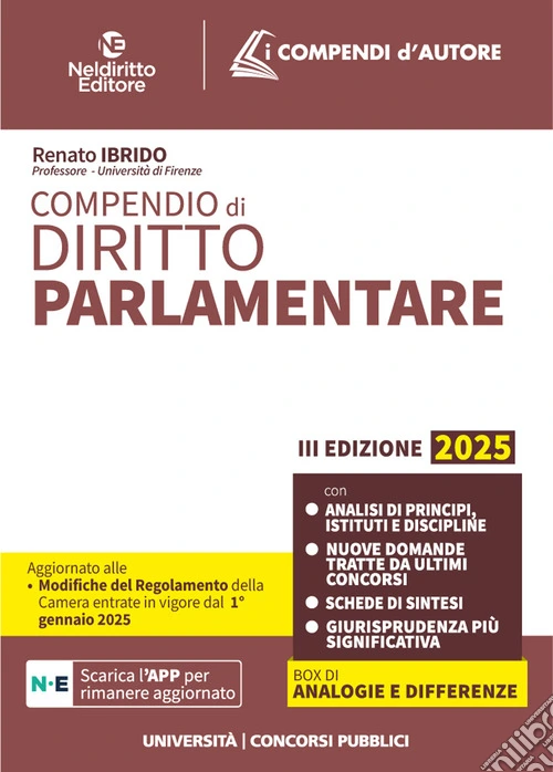 Compendio di diritto parlamentare 2025