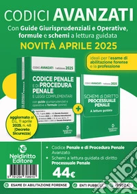 Codice penale e di procedura penale avanzato, con guide giurisprudenziali e operative, formule e schemi a lettura guidata. Aprile 2025. Con espansione online libro