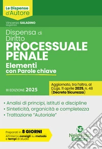 Dispensa di procedura penale 2025 libro