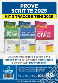 Kit 3 volumi Temi e tracce per il concorso in magistratura 2025 libro