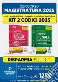 Kit 2 codici normativi civile e penale 2025 per il concorso in Magistratura libro