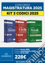 Kit 3 codici 2025: Civile-Penale-Amministrativo libro