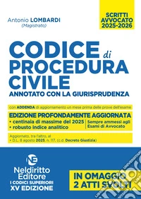 Codice di Procedura Civile Annotato con la giurisprudenza per l'Esame di avvocato 2025-2026 libro