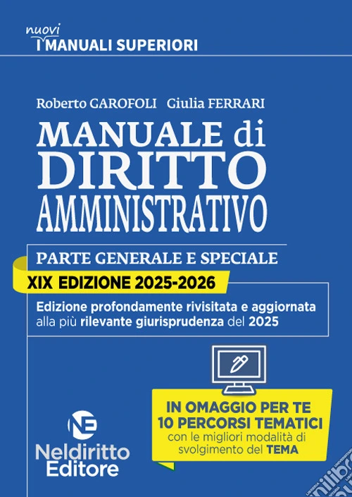Manuale superiore 2025-2026 di diritto amministrativo. Concorso in magistratura