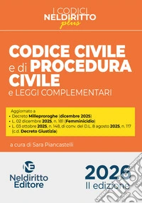 Codice civile e di procedura civile plus 2026. Con espansione online