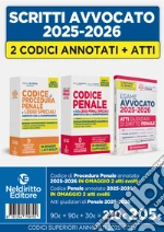 Kit codice penale e codice di procedura penale annotato con la giurisprudenza per l'esame di avvocato 2025-2026 + Atti di diritto penale 2025 libro