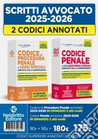 Kit codice penale e codice di procedura penale annotato con la giurisprudenza per l'esame di avvocato 2025-2026 libro