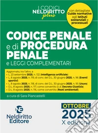 Codice penale e di procedura penale plus. Ottobre 2025 libro