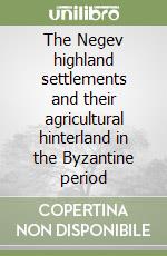 The Negev highland settlements and their agricultural hinterland in the Byzantine period libro