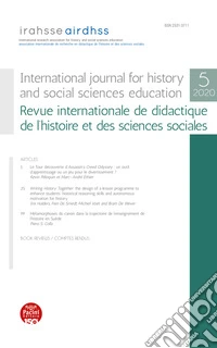 International journal for history and social sciences education-Revue internationale de didactique de l'histoire et des sciences sociales (2020). Ediz. bilingue. Vol. 5 libro