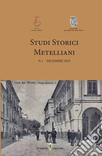 Studi storici metelliani (2025). Vol. 1 libro