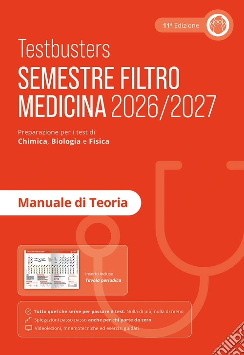 Testbusters. Manuale di teoria. Semestre filtro medicina 2026/2027