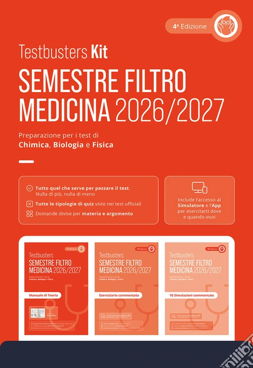 Testbusters. Kit semestre filtro 2026/2027. Con software di simulazione