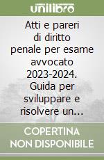 Atti e pareri di diritto penale per esame avvocato 2023-2024. Guida per sviluppare e risolvere un parere in forma orale e per l'impostazione degli atti giudiziari libro