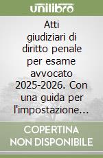 Atti giudiziari di diritto penale per esame avvocato 2025-2026. Con una guida per l'impostazione degli atti giudiziari libro