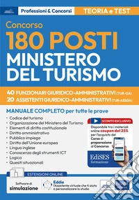 Concorso 180 posti Ministero del turismo. 40 funzionari 20 assistenti libro