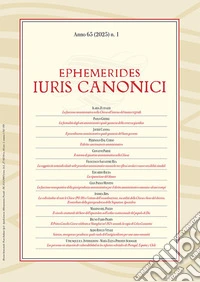 Ephemerides Iuris canonici (2025). Vol. 1 libro