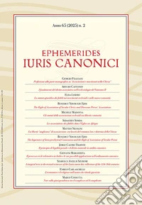 Ephemerides iuris canonici (2025). Vol. 2 libro
