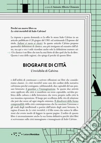 Biografie di città. L'invisibile di Calvino libro