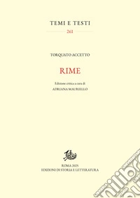 Rime. Ediz. critica libro
