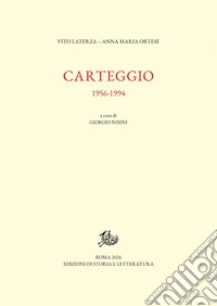 Carteggio 1956-1994 libro