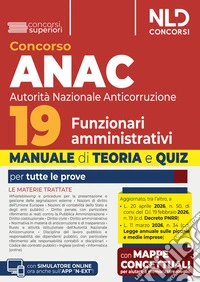 Concorso 19 funzionari amministrativi ANAC. Manuale di teoria e quiz 2026. Con espansione online