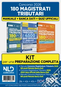 Kit concorso 180 Magistrati tributari. Manuale di teoria e quiz per la prova preselettiva + 4500 quiz ufficiali della banca dati + Manuale Metodo banca dati. Nuova ediz. libro
