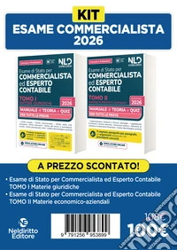 Kit. Manuale esame di Stato per commercialista ed esperto contabile. Materie giuridiche + Materie economico aziendali 2026. Con simulatore online. Vol. 1-2 libro