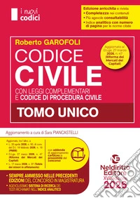 Codice civile e di procedura civile e leggi complementari 2026 normativo per il concorso in Magistratura. Tomo unico libro