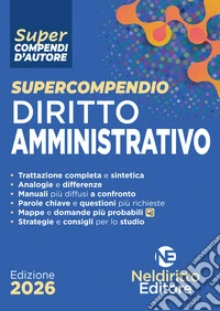 Supercompendio di diritto amministrativo 2026 libro