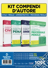 Kit Compendi d'autore 2026: Civile + Penale + Amministrativo + Procedura Penale libro