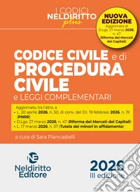 Codice civile e di procedura civile plus aprile 2026 aggiornato al mercato dei capitali