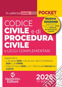 Codice civile e di procedura civile in udienza II ediz aprile 2026 aggiornato al Mercato dei Capitali. Nuova ediz. libro