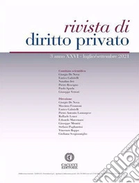 Rivista di diritto privato (2021). Vol. 3 libro
