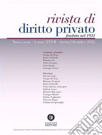 Rivista di diritto privato (2022). Vol. 4: Ottobre-dicembre libro