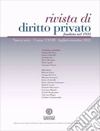 Rivista di diritto privato (2023). Nuova ediz.. Vol. 3 libro