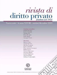 Rivista di diritto privato (2023). Vol. 4 libro
