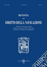 Rivista del diritto della navigazione (2024). Nuova ediz.. Vol. 1 libro