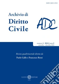 Archivio di diritto civile (2024). Vol. 3: Settembre-dicembre libro
