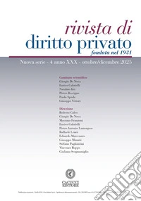 Rivista di diritto privato (2025). Vol. 4: Ottobre/dicembre libro