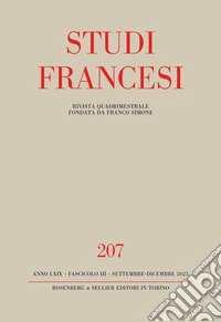 Studi francesi. Vol. 207