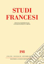 Studi francesi. Vol. 198 libro