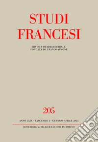 Studi francesi. Vol. 205 libro
