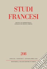 Studi francesi. Vol. 208 libro