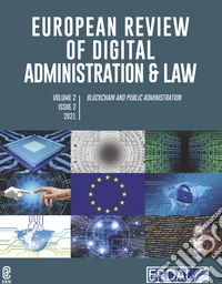 European review of digital administration & law libro