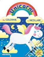 Unicorni da colorare e attaccare. Blu. Con adesivi. Ediz. a colori libro