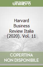 Harvard Business Review Italia (2020). Vol. 11 libro